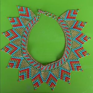 Beaded collar necklace